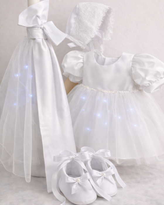 Christening Set, with Fairy Lights, 4 pieces