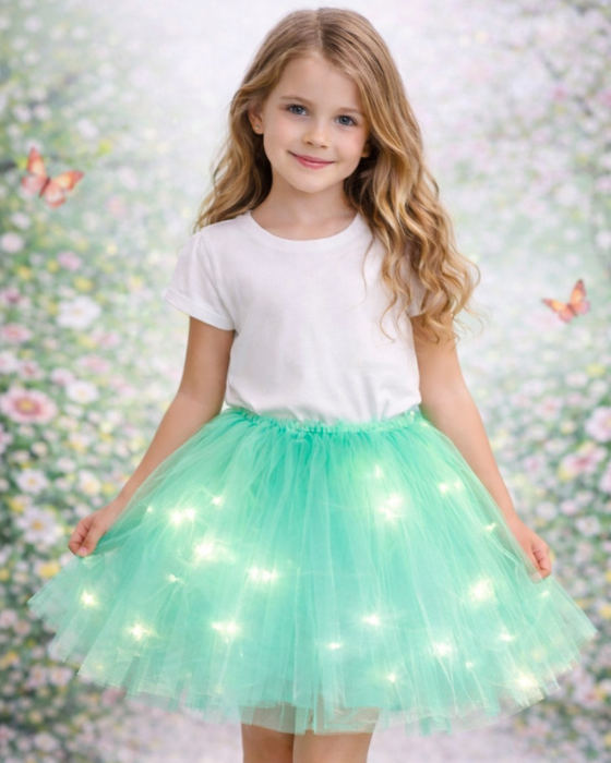 Spring Green Skirt with Lights / Firefly