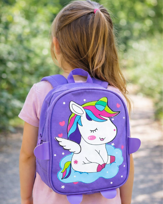 Roomy Unicorn Backpack, for Kindergarten