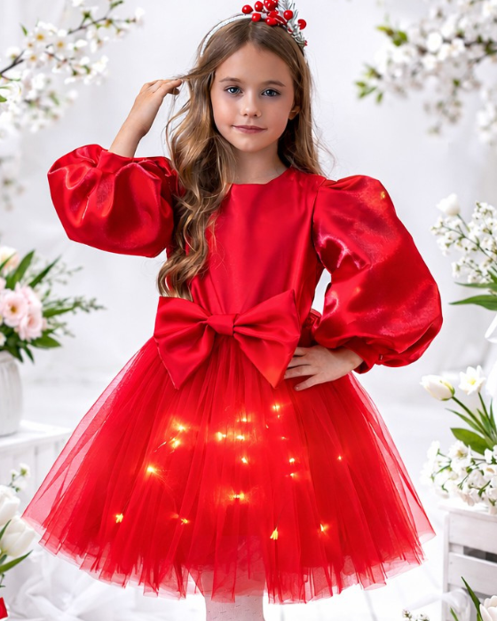 Sparkle Dress, Brown with Leaves, Fall 2025