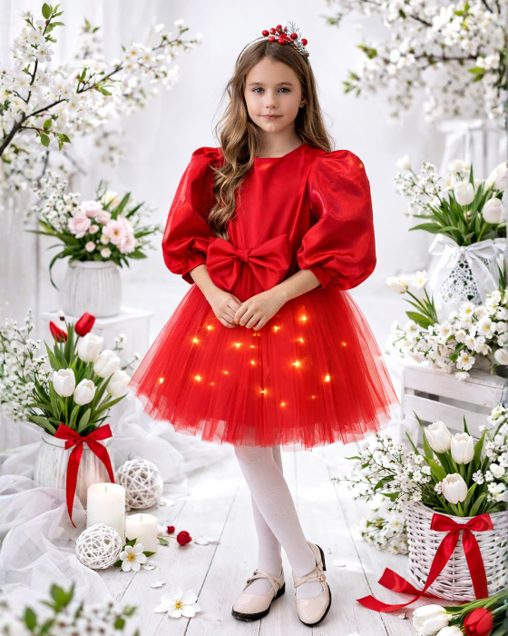 Sparkle Dress, Brown with Leaves, Fall 2025