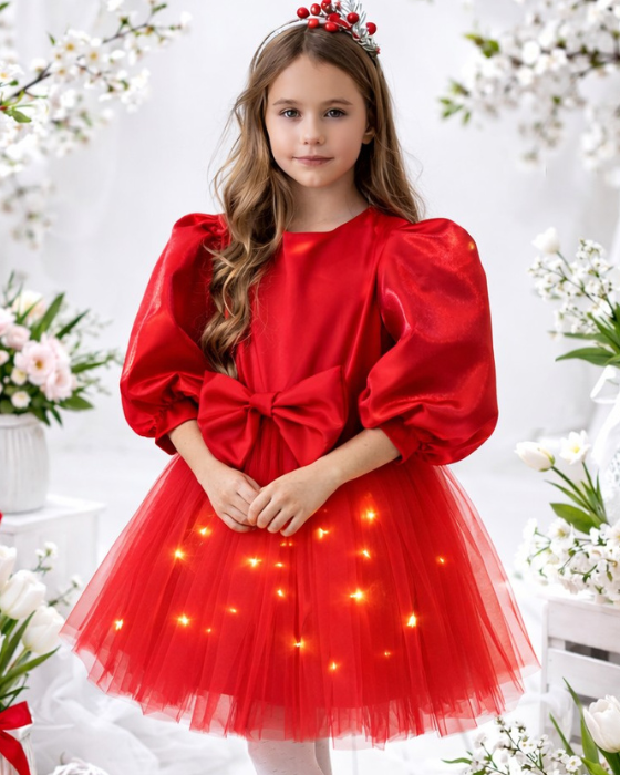 Sparkle Dress, Brown with Leaves, Fall 2025
