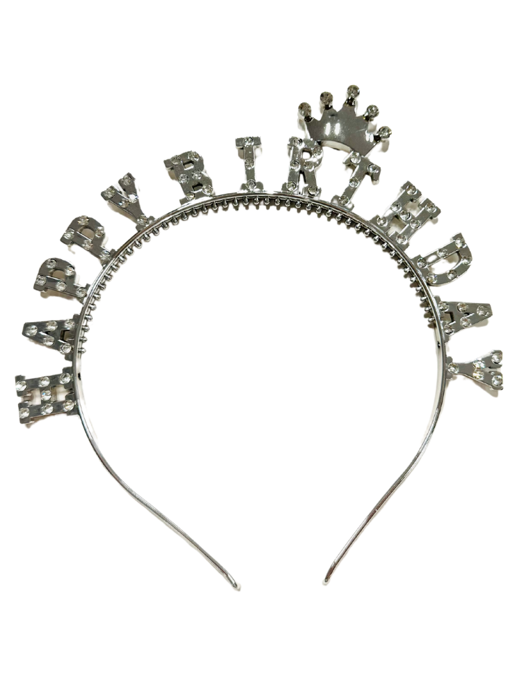 Silver Birthday Headband