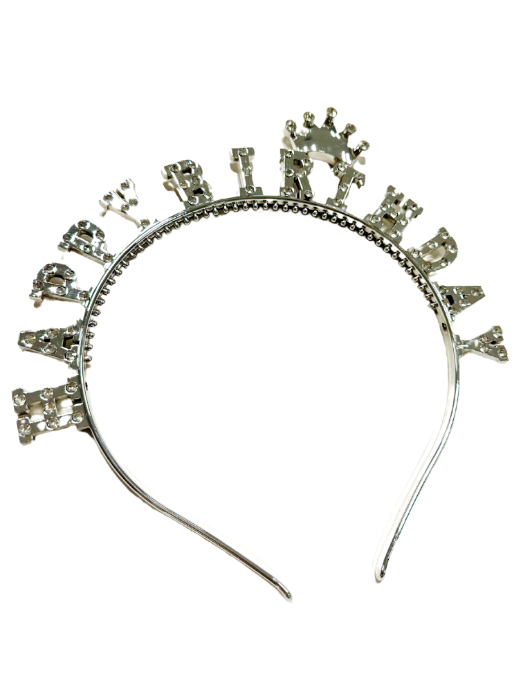 Silver Birthday Headband