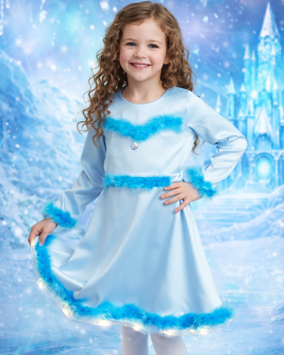 Elsa Bleu Princess Sparkle Dress
