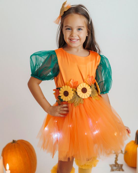 Autumn Flower Costume, 4 pieces, with Lights