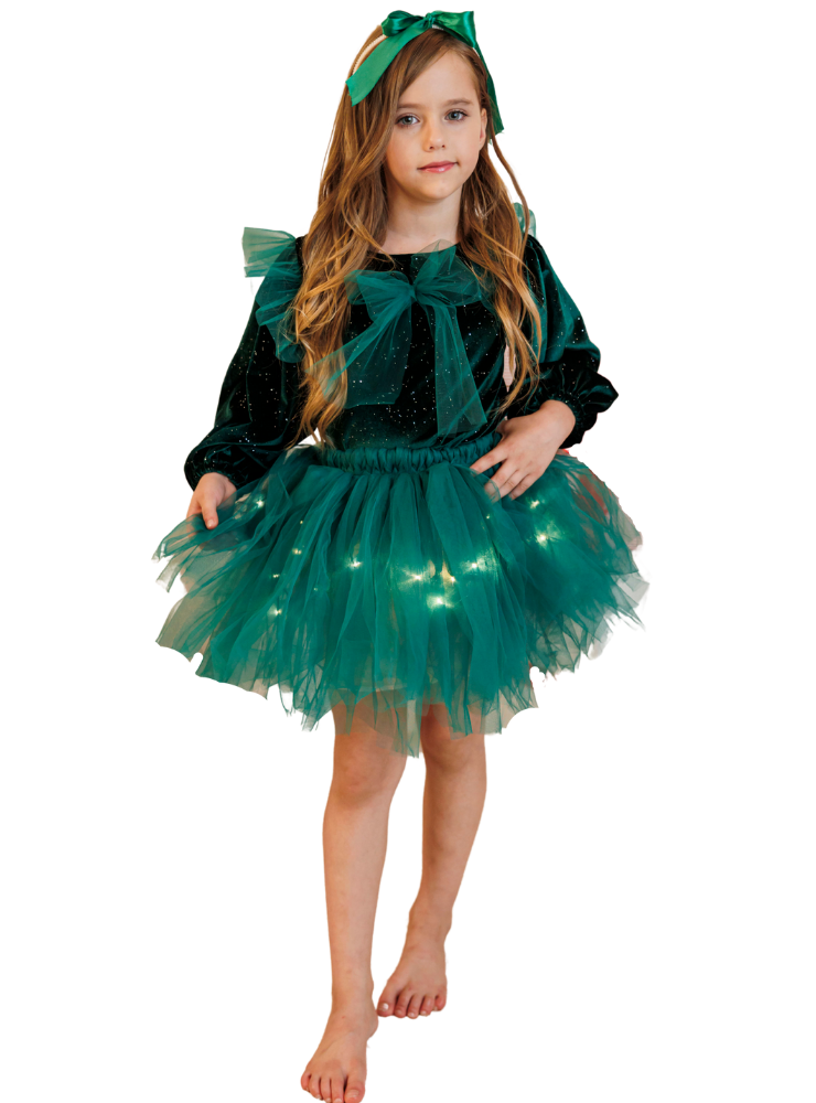 Light-Up Skirt, Royal Green