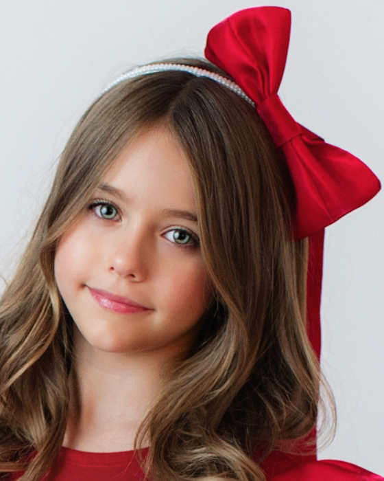 Red Bow Headband Martisor, Spring