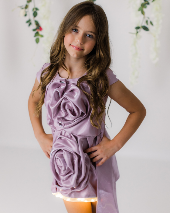 Rochita Luxury cu Luminite Dusty Pink