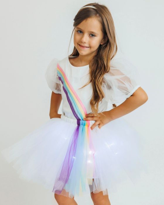 Fustița cu Luminițe Albă si Curcubeu