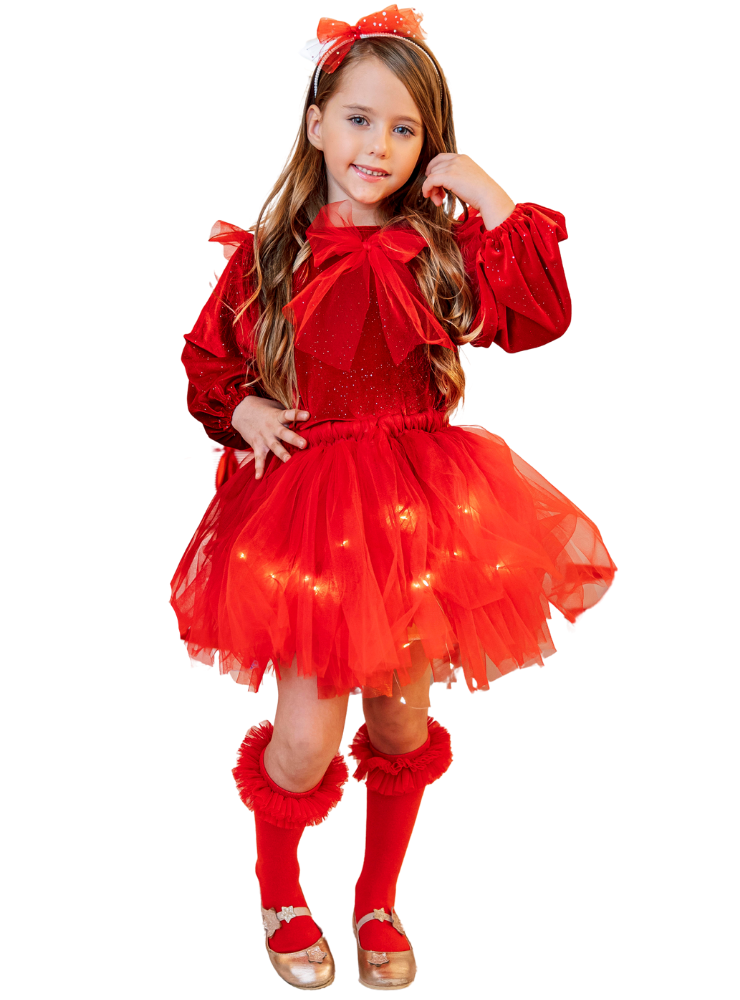 Skirt with Lights, Red