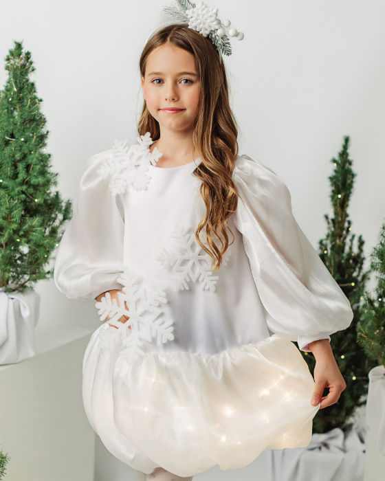 White Dress with Stars and Lights