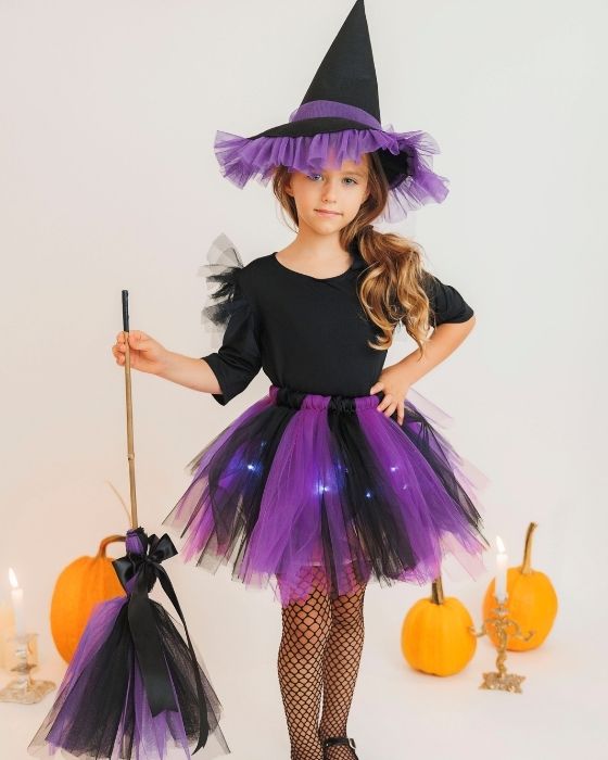 Skirt with Lights, Purple Witch