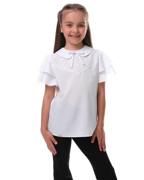 White Cotton Blouse, School Uniform, Premium Quality