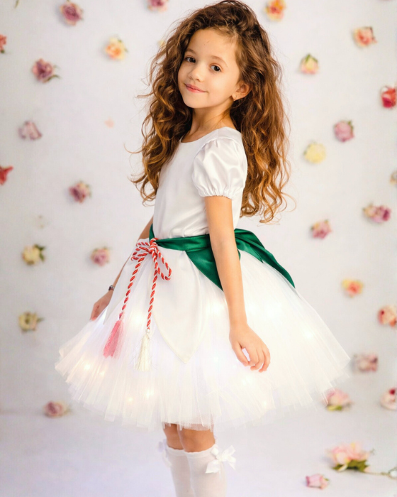 Snowdrop Costume with Lights, 3 Pieces, Spring Show