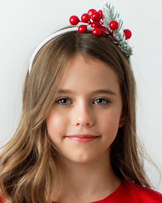 Headband with Red Beads