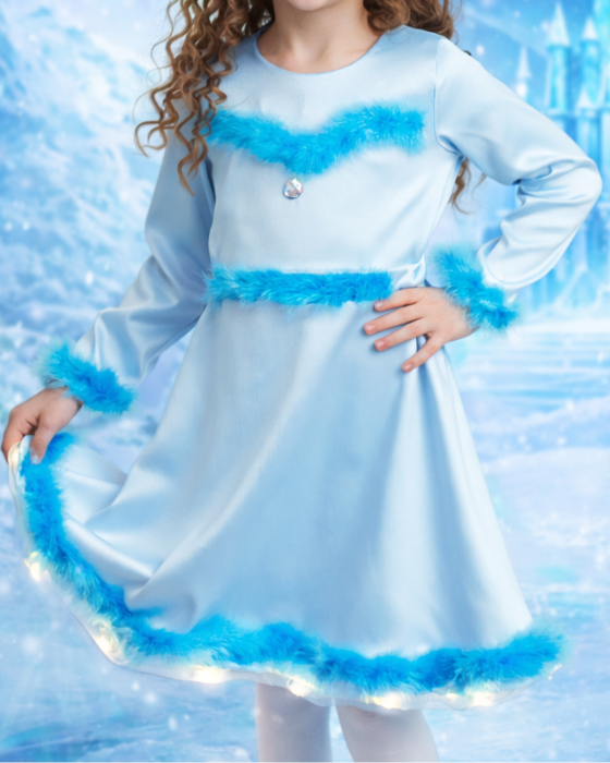Elsa Bleu Princess Sparkle Dress