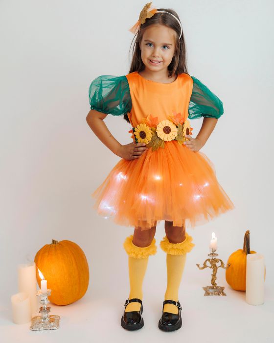 Autumn Flower Costume, 4 pieces, with Lights