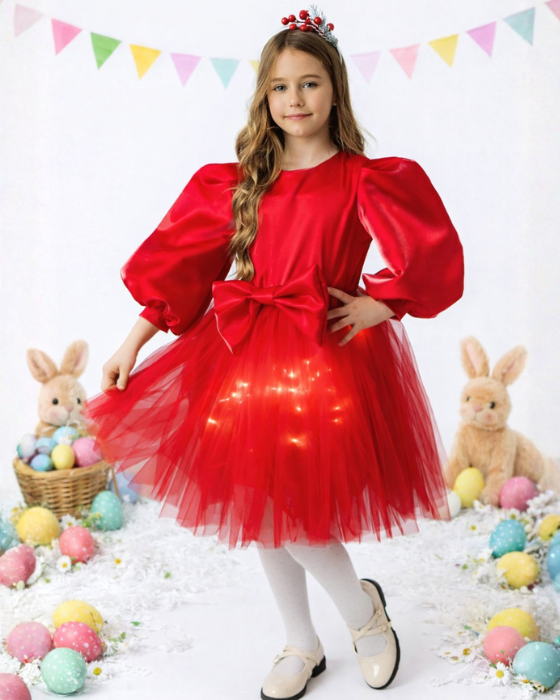 Sparkle Dress, Brown with Leaves, Fall 2025