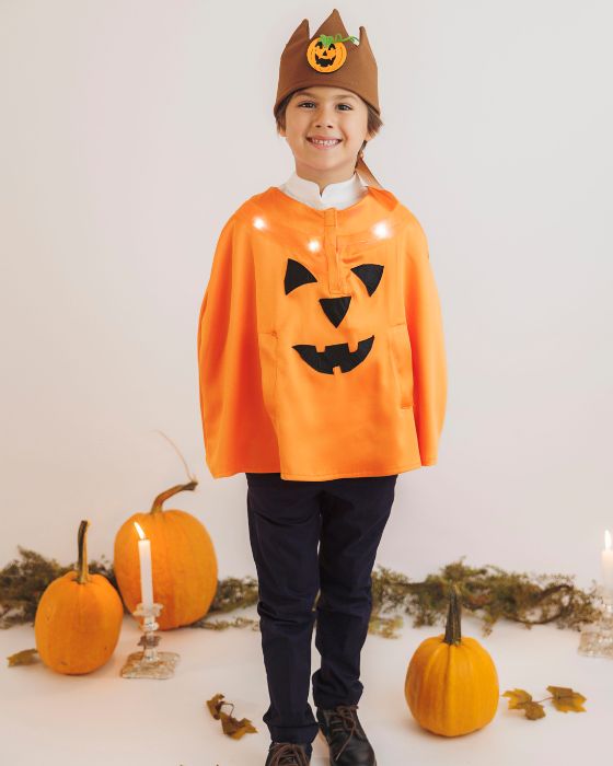 Pumpkin Costume, King of Autumn, with Lights, 2 Pieces