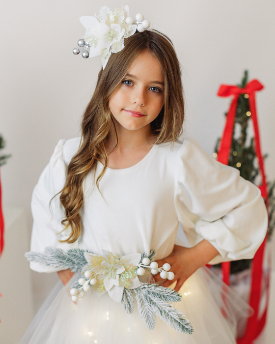 Sparkle Dress, Brown with Leaves, Fall 2025