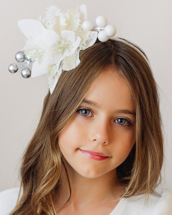 Ice White Flower Headband