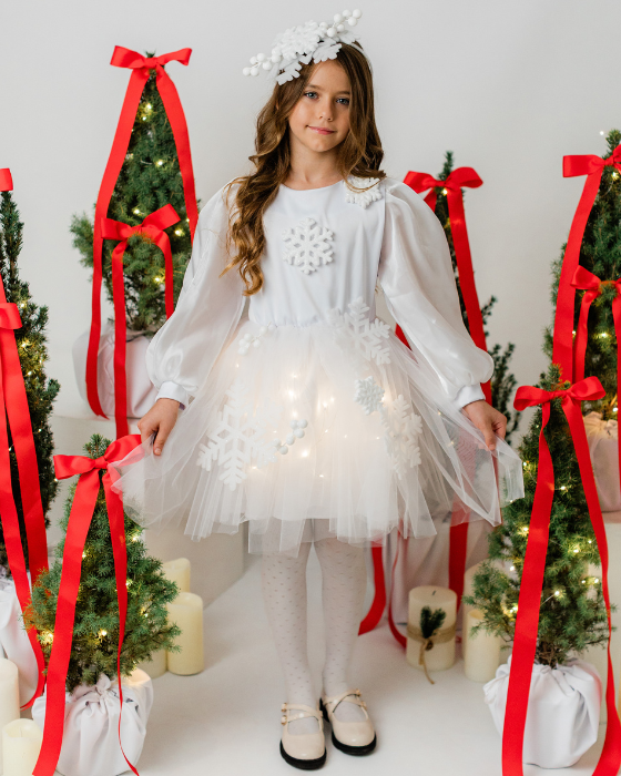 Sparkle Dress, Brown with Leaves, Fall 2025