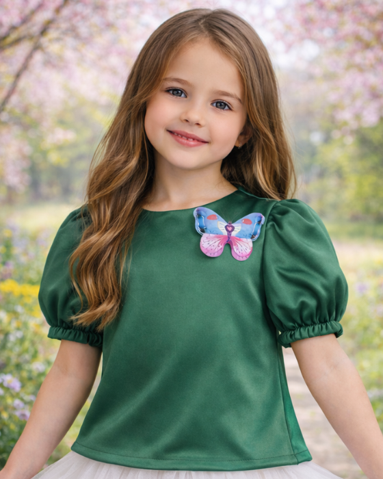 Green Blouse with Butterfly, Spring Fairy