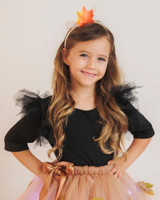 Body cu Tulle Negru, cu volanas de tulle, de Furnicuta