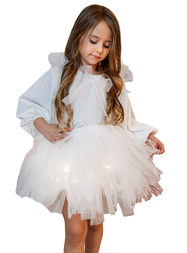 Skirt with Lights, White