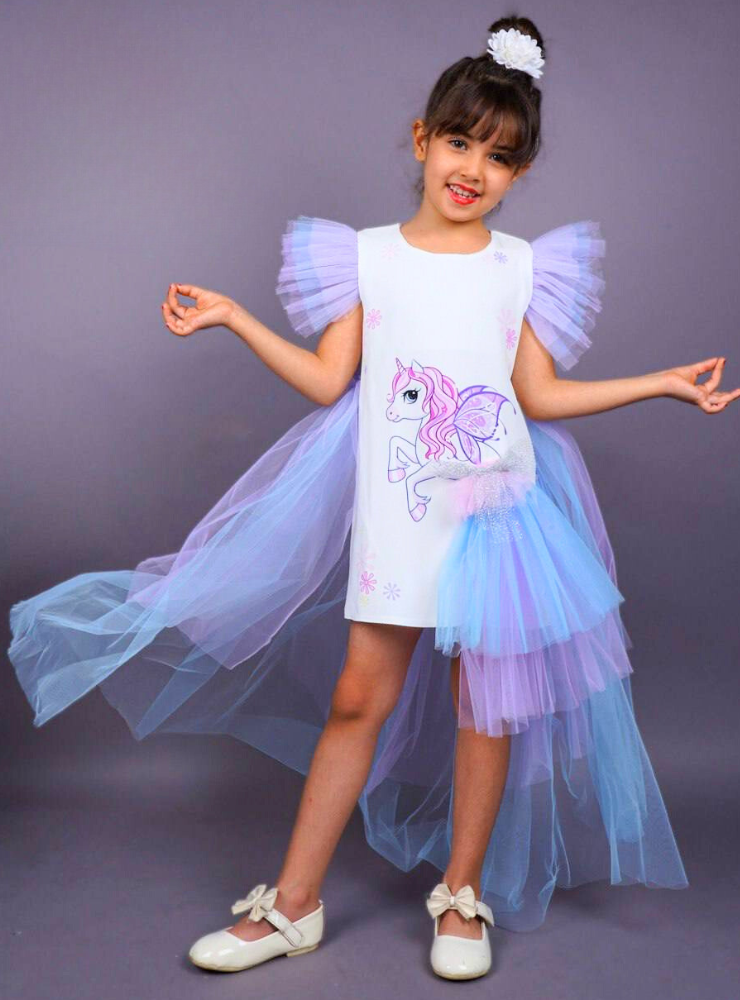 Magnificent Unicorn Dress with Train