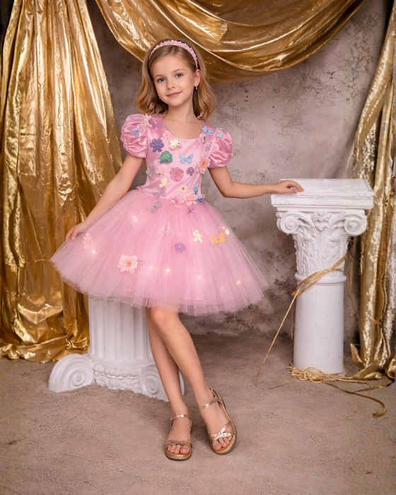 Rochița cu Luminițe Premium, Bucuria Primăverii, Roz