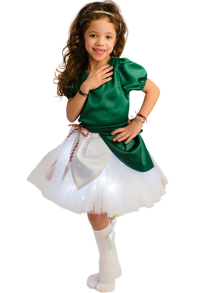 Snowdrop Costume with Lights, 3 Pieces, Spring Show