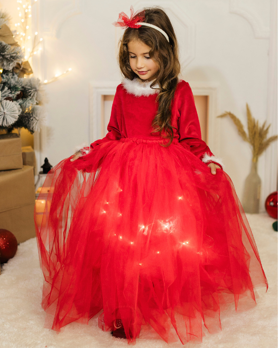 Light-Up Outfit, Red, light-up skirt and top