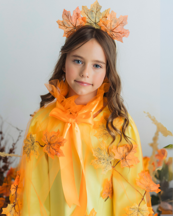 Autumnal russet leaf headband
