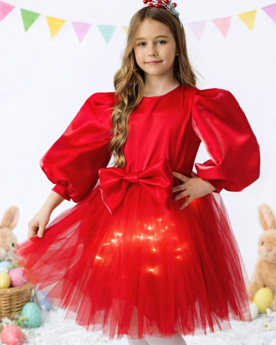 Sparkle Dress, Brown with Leaves, Fall 2025