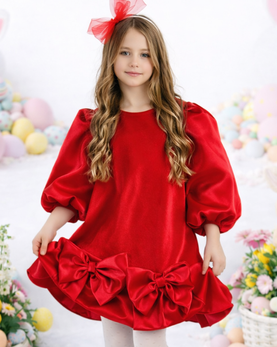 Sparkle Dress, Brown with Leaves, Fall 2025