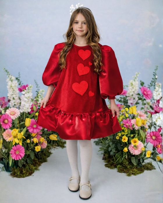 Red Dress with Lights, Full of Hearts