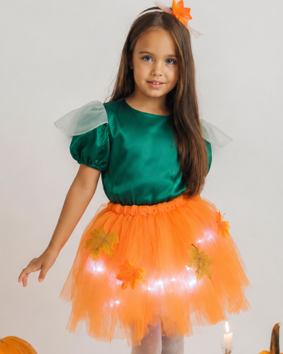 Costum 3  Piese, Zana Toamnei cu bluzita verde cu aripioara