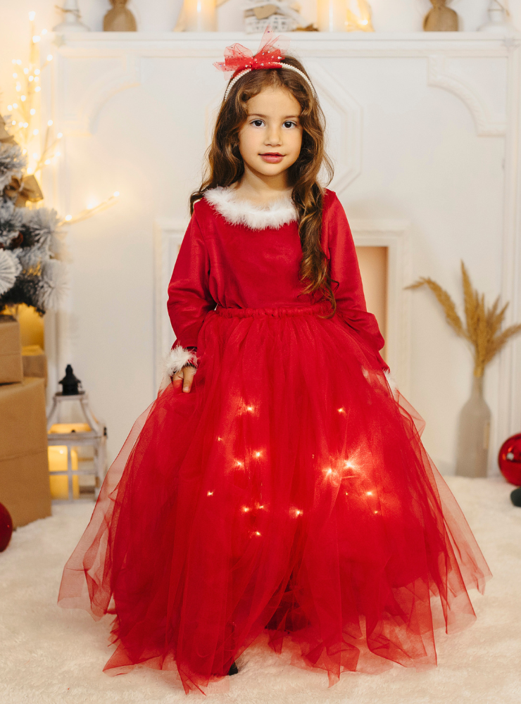 Skirt with Lights, Red