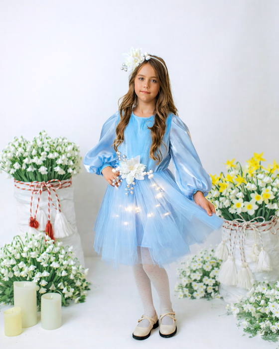 Sparkle Dress, Brown with Leaves, Fall 2025