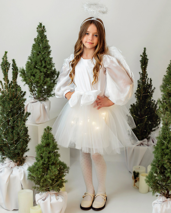 Sparkle Dress, Brown with Leaves, Fall 2025
