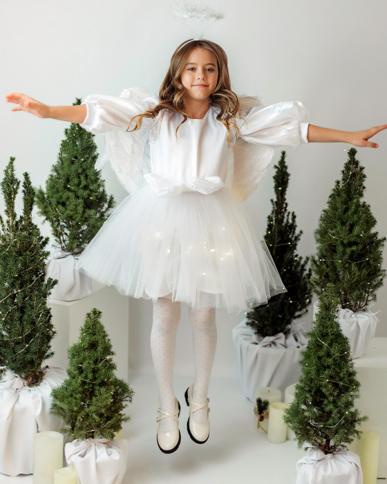 Sparkle Dress, Brown with Leaves, Fall 2025
