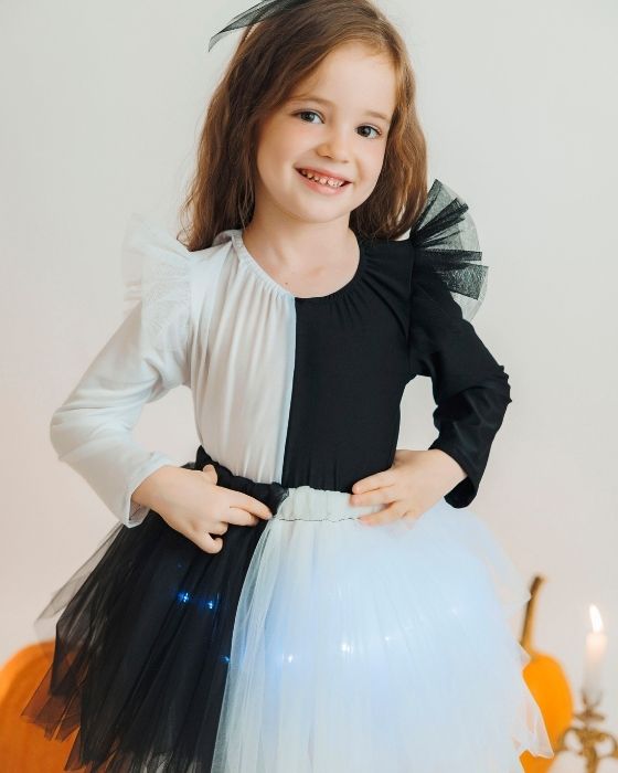 Skirt with Lights, Black and White