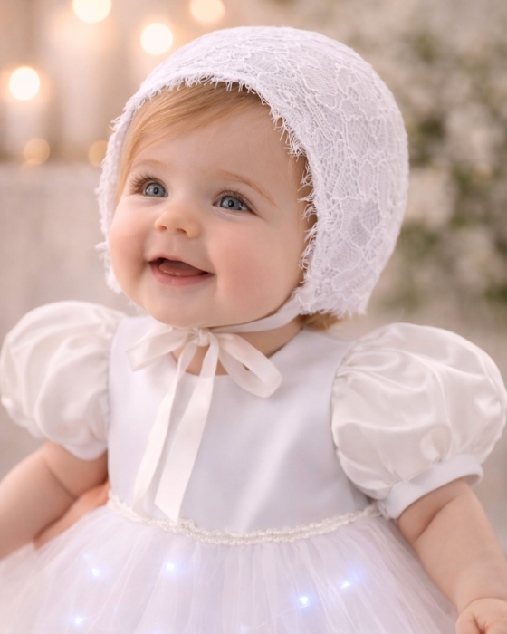 Christening Bonnet, White