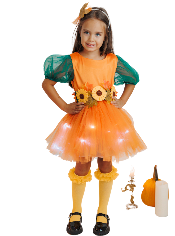 Autumn Flower Costume, 4 pieces, with Lights