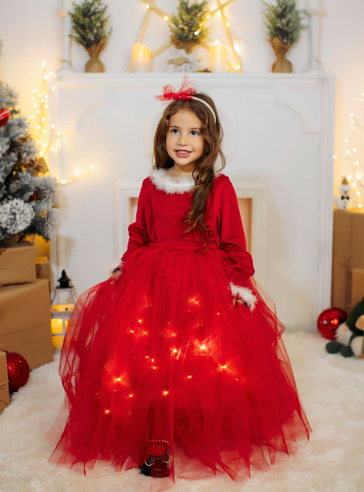 Skirt with Lights, Red