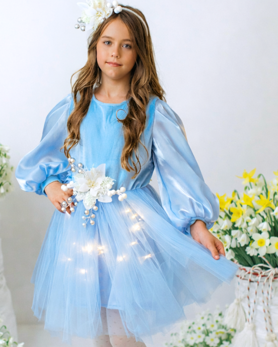 Sparkle Dress, Brown with Leaves, Fall 2025