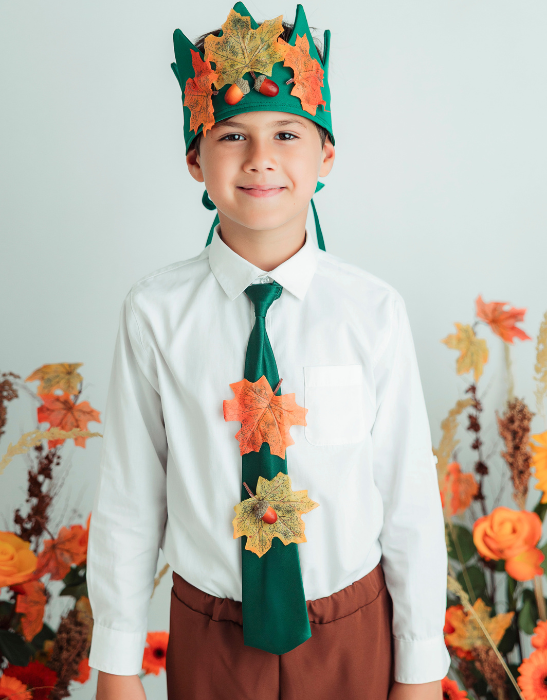 Leaf Tie, Green, Autumn King, Celebration