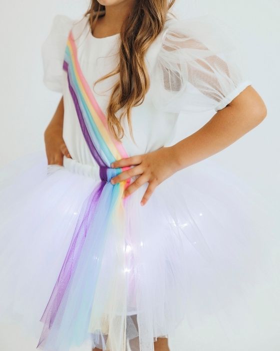 Fustița cu Luminițe Albă si Curcubeu